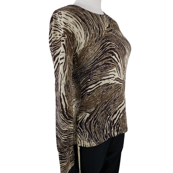 Ellen Tracy Vintage Animal Print Pullover Sweater S Great Condition - Picture 5 of 6